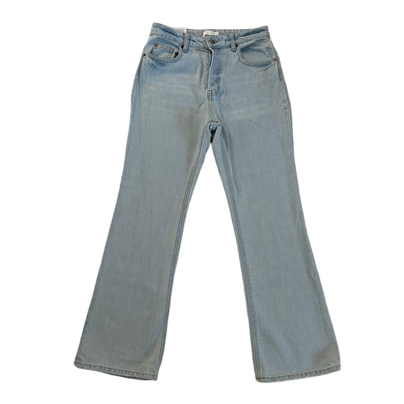 H&M 100% Cotton Flare High Waist Ankle Length Jeans Size 6 - Picture 1 of 17